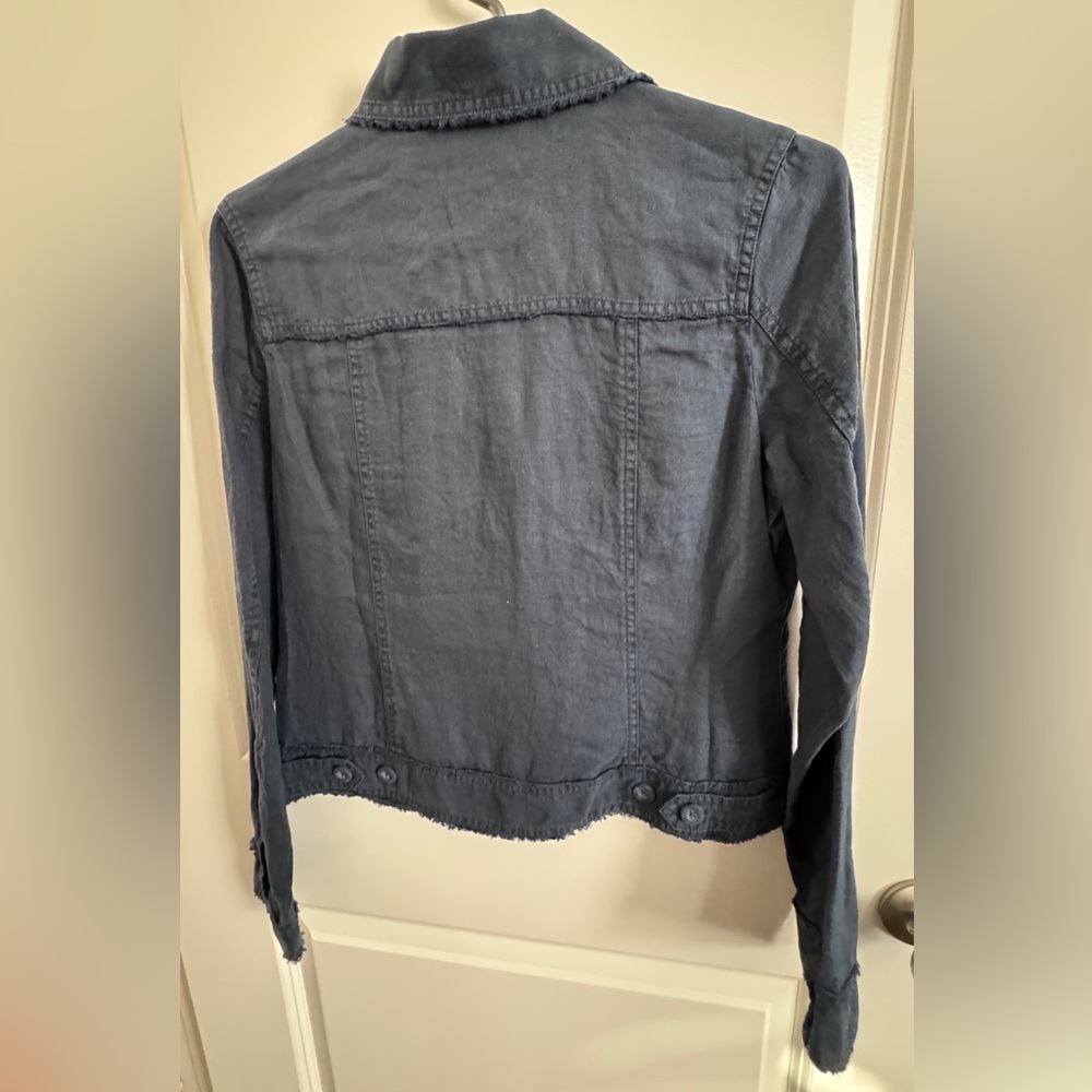 Tommy Bahama Button Down Linen Jacket.  Size Small. Navy. - Picture 3 of 7